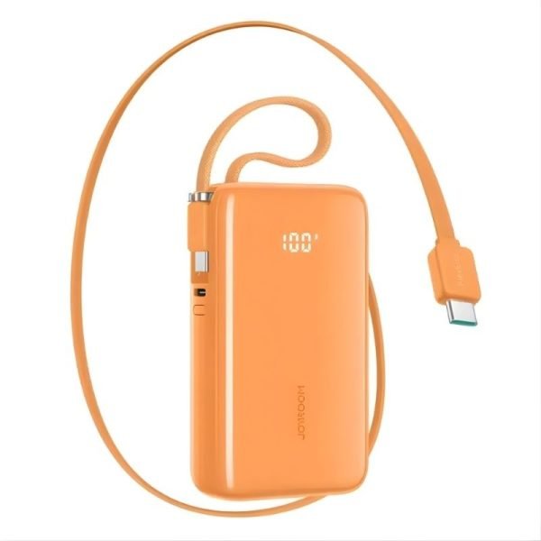 JOYROOM JR-PR2L 35W 10000mAh Mini Power Bank Price in Bangladesh - Compact portable fast charger with built-in retractable cables and digital display