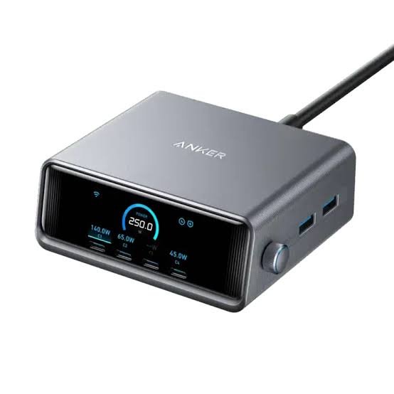 Anker Prime Charger 250W 6 Ports GaNPrime Silver