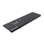 Havit KB250 USB Wired Keyboard Price in BD - Top view of Havit KB250 USB wired keyboard on office desk