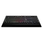 Havit KB487L Multi-Function USB Backlit Gaming Keyboard Price in BD - Top view of Havit KB487L multi-function backlit gaming keyboard on desk