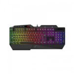 Havit KB488L Multi-Function Backlit Gaming Keyboard Price in BD - Top view of Havit KB488L multi-function backlit gaming keyboard on desk