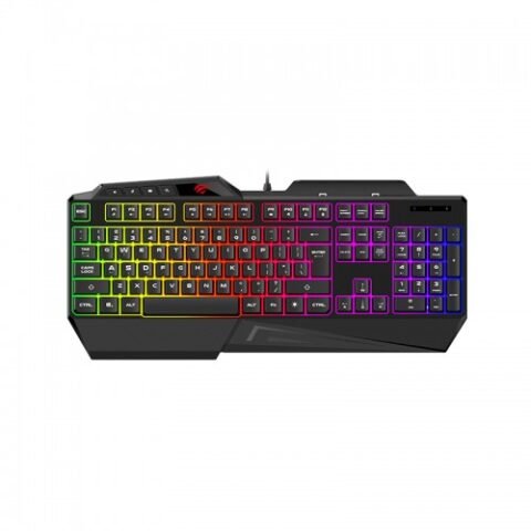 Havit KB488L Multi-Function Backlit Gaming Keyboard Price in BD - Top view of Havit KB488L multi-function backlit gaming keyboard on desk