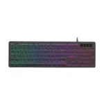 HAVIT KB660L USB Multi-function Backlit Keyboard Price in BD - Top view of HAVIT KB660L backlit multi-function USB keyboard on office desk