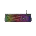 Havit KB866L Multi-function Backlit Membrane Gaming Keyboard Price in BD - Top view of Havit KB866L backlit membrane gaming keyboard on desk