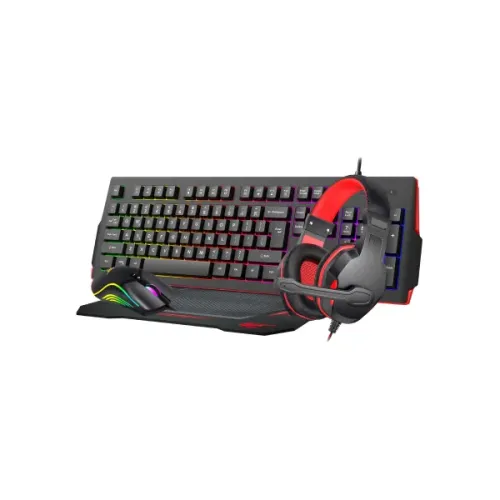 Havit KB868CM 4 in 1 Gamenote Wired Gaming Combo Price in BD - Overview of Havit KB868CM gaming keyboard, mouse, headset and mousepad bundle