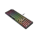 Havit KB875L RGB Mechanical Gaming Keyboard Price in BD - Top view of Havit KB875L RGB mechanical keyboard on gaming desk