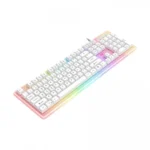 Havit KB876L USB Multi-Function Backlit Gaming Keyboard Price in BD - Top view of Havit KB876L multi-function backlit gaming keyboard on desk