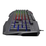 Havit KB878L Gamenote USB Multi-Function Backlit Keyboard Price in BD - Top view of Havit KB878L multi-function backlit gaming keyboard on desk