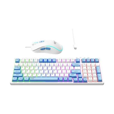 Havit KB891CM Rainbow Backlit Keyboard Mouse Combo Price in BD - Overview of Havit KB891CM rainbow backlit keyboard and optical mouse bundle