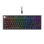 Havit KB892L RGB Mechanical Gaming Keyboard Price in BD - Top view of Havit KB892L RGB mechanical gaming keyboard on desk