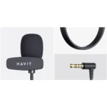 Havit MC361 Clip Microphone Price in BD - Front view of Havit MC361 lapel clip-on lavalier microphone