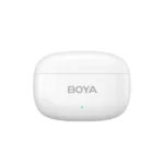 BOYA Mini-13 Wireless Microphone System Price in BD - Tiny black dual wireless transmitters with charging case and Lightning receiver.