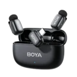 Get BOYA mini 2-02 Wireless Microphone System Price in BD. Features 2 TX, 1 RX, charging case, AI noise cancellation, 30h battery & 100m range. Buy now!