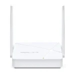 Mercusys MR20 AC750 Dual-Band WiFi Router Price in BD - Compact white dual-band router design with two external antennas.