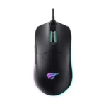 Havit MS1014 Wired RGB Gaming Mouse Price in BD - Top view of Havit MS1014 wired RGB gaming mouse with USB cable