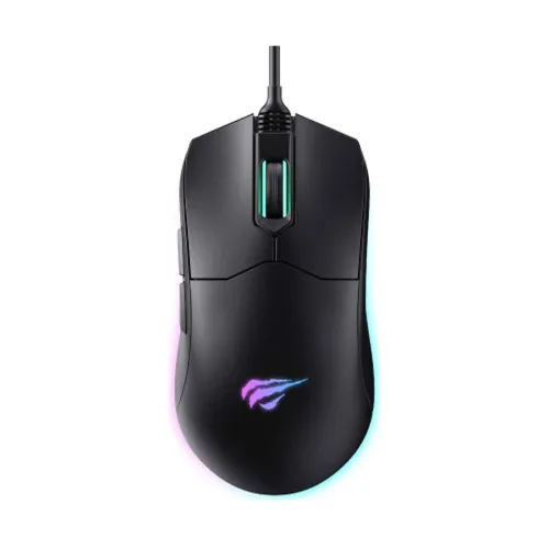 ms1014-500x500 Havit MS1014 Wired RGB Gaming Mouse Price in BD - Top view of Havit MS1014 wired RGB gaming mouse with USB cable