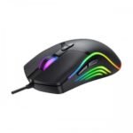 Havit MS1026 7-Button RGB Gaming Mouse Price in BD - Top view of Havit MS1026 7-button RGB backlit gaming mouse with USB cable