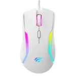 Havit MS1033 RGB Programmable Gaming Mouse Price in BD - Top view of Havit MS1033 RGB wired gaming mouse with USB cable