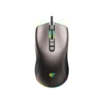 Havit MS1035 RGB Programmable Gaming Mouse Price in BD - Top view of Havit MS1035 RGB programmable USB gaming mouse with cable