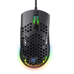 Havit MS1036 RGB Programmable Gaming Mouse Price in BD - Top view of Havit MS1036 RGB wired gaming mouse with USB cable