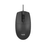Havit MS70 Wired Optical Mouse Price in BD - Top view of Havit MS70 wired optical mouse with USB cable