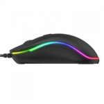Havit MS72 Cool RGB LED USB Gaming Mouse Price in BD - Top view of Havit MS72 cool RGB LED USB gaming mouse black with cable
