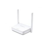 Mercusys MW301R 300Mbps WiFi Router Price in BD - Compact white 2-antenna wireless router design.
