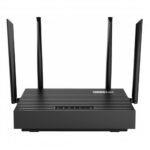 Netis N6 AX1800 Dual Band Gigabit Wi-Fi 6 Router Price in BD - Black high-performance Wi-Fi 6 router design with four external antennas.