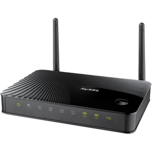 nbg-6503-2-500x500 Zyxel NBG6503 AC750 Dual Band WiFi Router Price in BD - Black dual-band router design with two detachable antennas.