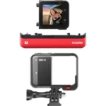 Insta360 ONE RS Core Bundle with Core, Battery and Frame Price in BD - Official Insta360 Core module attached to a battery base inside a protective mounting frame