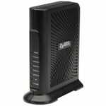 Zyxel P-660HN-T1A 150Mbps ADSL2+ Wireless Gateway Price in BD - Compact black ADSL modem router design.