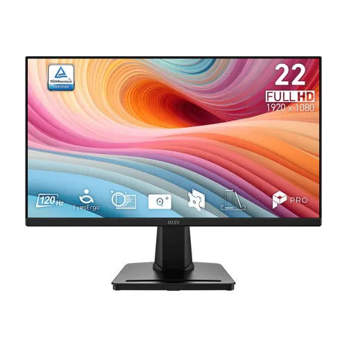 MSI PRO MP225 E12VL 22 Inch 120Hz FHD VA Business Monitor Black