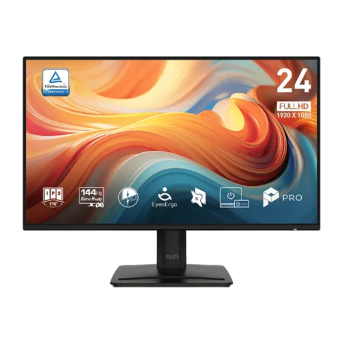MSI PRO MP242 E14A 23.8 Inch 144Hz IPS FHD Business Monitor Black