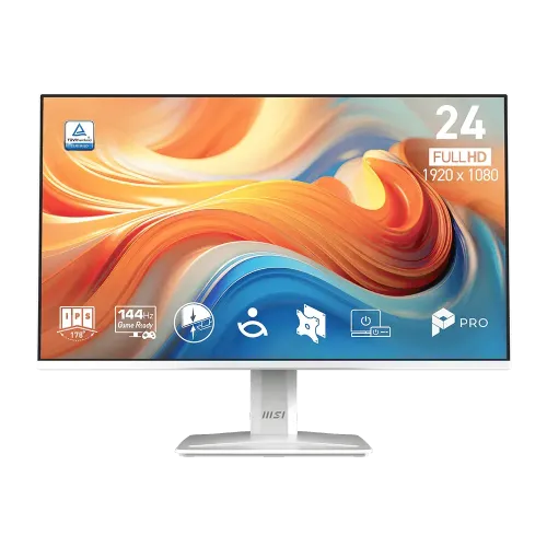 MSI PRO MP243W E14 23.8 Inch 144Hz IPS FHD White Business Monitor