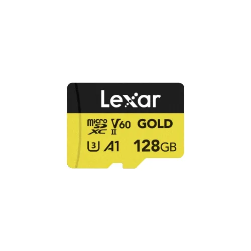 Lexar Professional Gold 128GB microSDXC A1 UHS-II Memory Card LMSGOLD128G