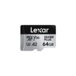 Lexar Professional SILVER PLUS 64GB microSDXC UHS-I Memory Card with Adapter LMSSIPL064G-BNANU
