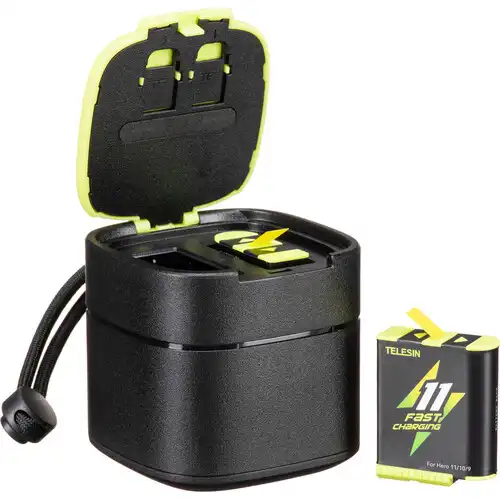TELESIN Quick Charge Charging Case and Battery Set for GoPro 9 10 11