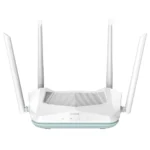 D-Link R15 AX1500 Dual-Band WiFi Router Price in BD - White D-Link R15 EAGLE PRO AI Wi-Fi 6 router with four high-gain external antennas.