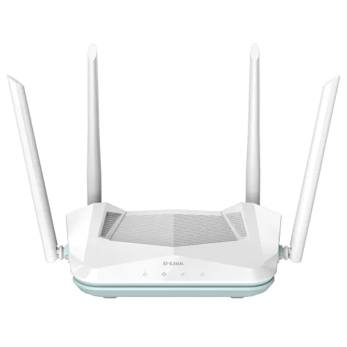 D-Link R15 AX1500 Dual-Band WiFi Router Price in BD - White D-Link R15 EAGLE PRO AI Wi-Fi 6 router with four high-gain external antennas.