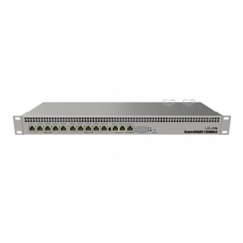 Mikrotik RB1100AHX4 Rackmount 13X Gigabit Ethernet Router Price in BD - Front panel of Mikrotik RB1100AHx4 1U rackmount router with 13 gigabit ports.