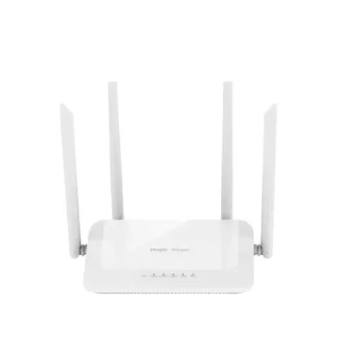 Ruijie RG-EW1200 1200M Dual Band WiFi Router Price in BD - White Ruijie RG-EW1200 dual band mesh router with four high-gain external antennas.