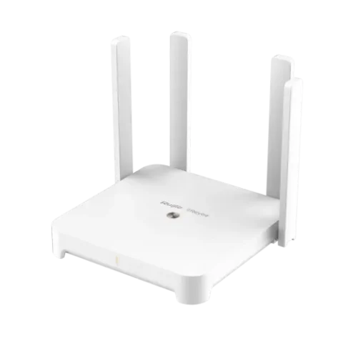 Ruijie RG-EW1800GX PRO 1800M Dual-Band Gigabit WiFi Router Price in BD - Black Ruijie RG-EW1800GX PRO Wi-Fi 6 router with 4 high-gain external antennas.