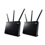 ASUS RT-AC68U AC1900 Dual-Band WiFi Router 2-Pack Price in BD - ASUS RT-AC68U dual-pack mesh router system with 3 external antennas.