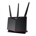 ASUS RT-AX86S AX5700 Dual Band WiFi 6 Gaming Router Price in BD - ASUS RT-AX86S Wi-Fi 6 gaming router with 3 external antennas.