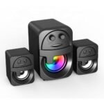 Havit SF112BT 2.1 Bluetooth Speaker Price in BD - Front view of Havit SF112BT subwoofer and satellite speakers