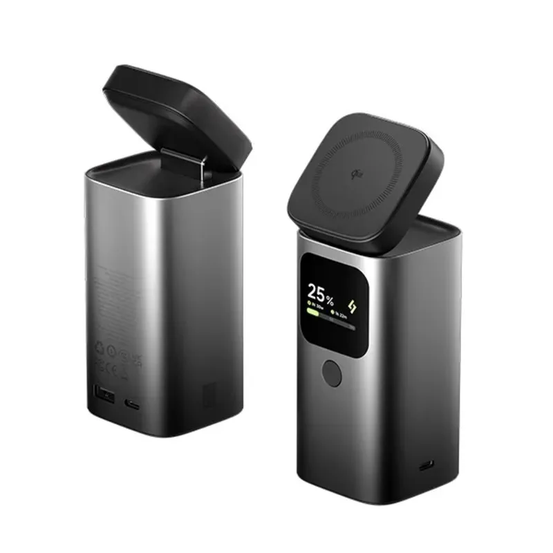 SHARGE StangMag 100W 15000mAh Qi2 Power Bank Price in Bangladesh - Aluminum fast wireless portable charger with smart display