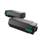 Xtrike Me SK-604 2.0 Detachable Stereo Soundbar Price in BD - Black modular soundbar and split speaker design.