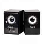 Havit SK490 USB AC Power Speaker Black Price in BD - Front view of Havit SK490 black desktop stereo speakers