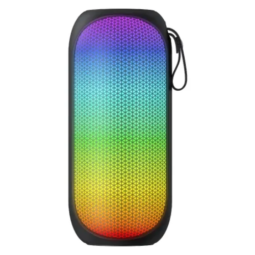 Havit SK808BT RGB Bluetooth Speaker Price in BD - Front view of Havit SK808BT mini wireless RGB speaker illuminated