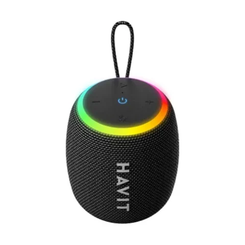 Havit SK829BT RGB Bluetooth Speaker Price in BD - Front view of Havit SK829BT portable wireless speaker with multi-color RGB lighting